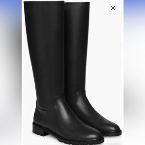 Stuart Weitzman Black Leather Winter Boots